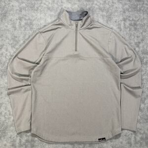 Primo Golf Classic Quarter Zip Pullover Gray Mens Medium Stretch Performance